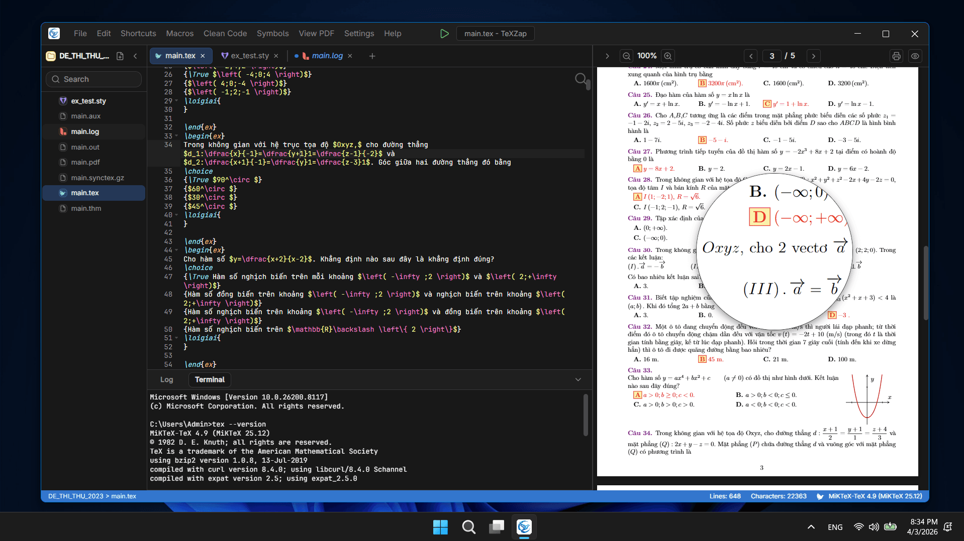 TeXZap Workspace Preview 1